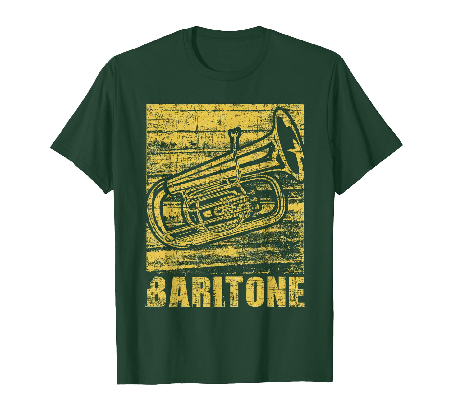 Baritone - Distressed Euphonium Lover Marching Bandmaster T-Shirt