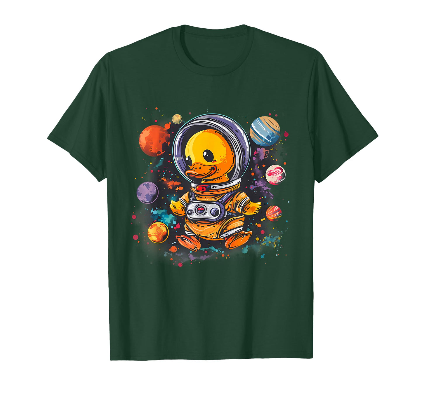 Rubber Duck Space Astronaut Planet Rubber Duck Lover Science T-Shirt