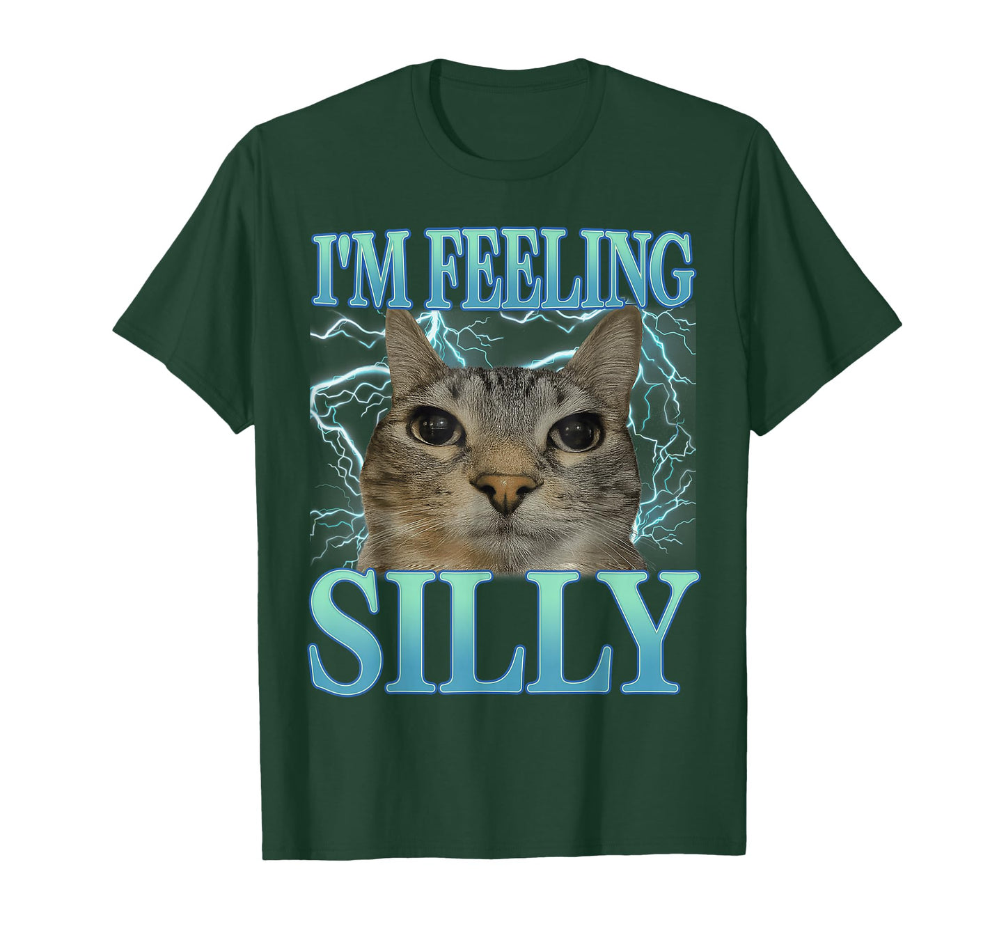 Funny Saying Cat Lover I'm Feeling Silly Cat Meme Humor T-Shirt