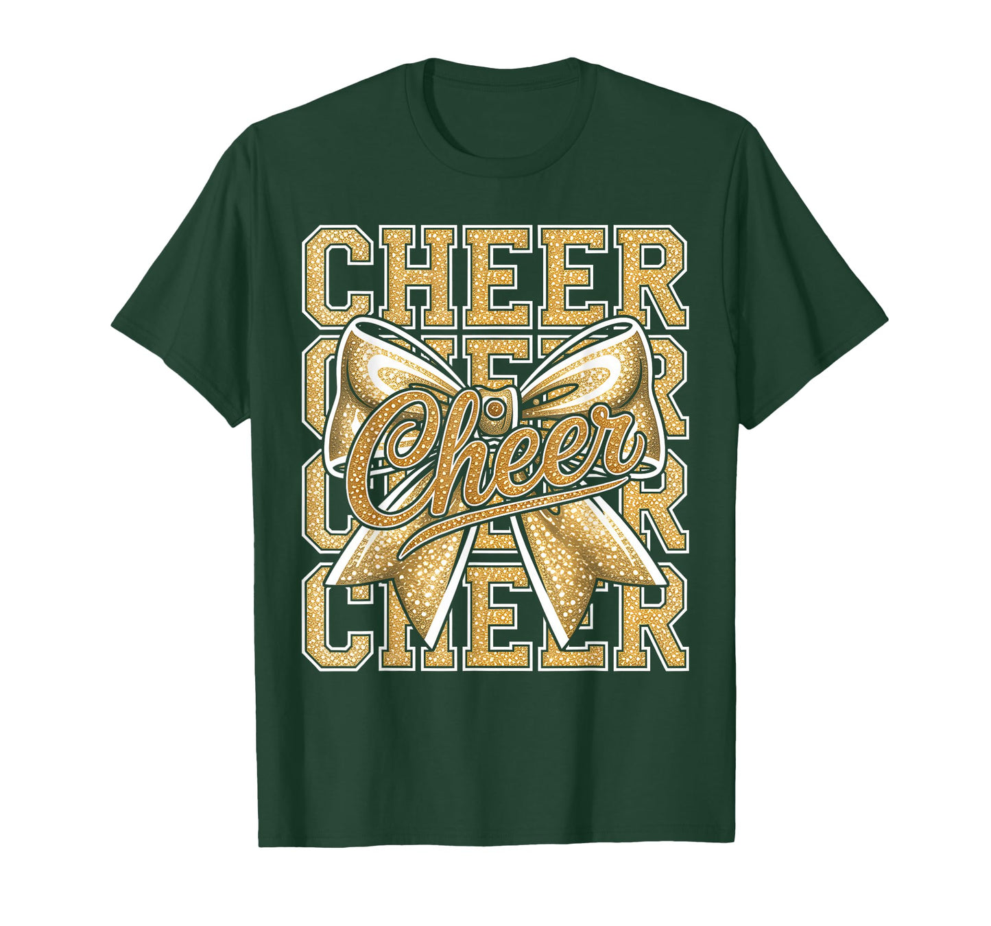 Cheer Gold Funny Cheerleader Coquette Cheerleading Outfit T-Shirt