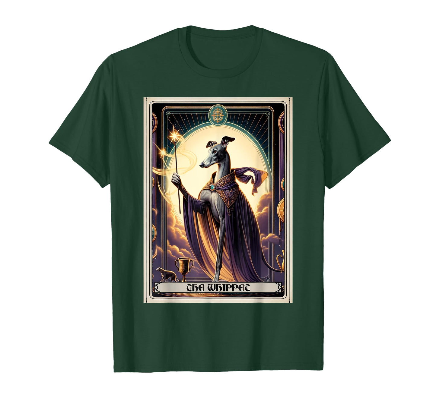 The Whippet Tarot Card Dog T-Shirt