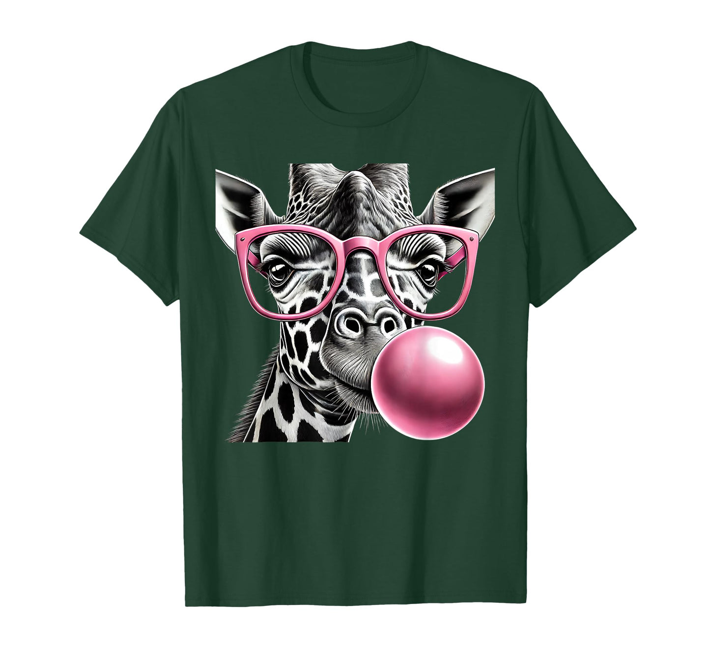 Giraffe Women Giraffe Face with Sunglasses Wild Animal Cute T-Shirt