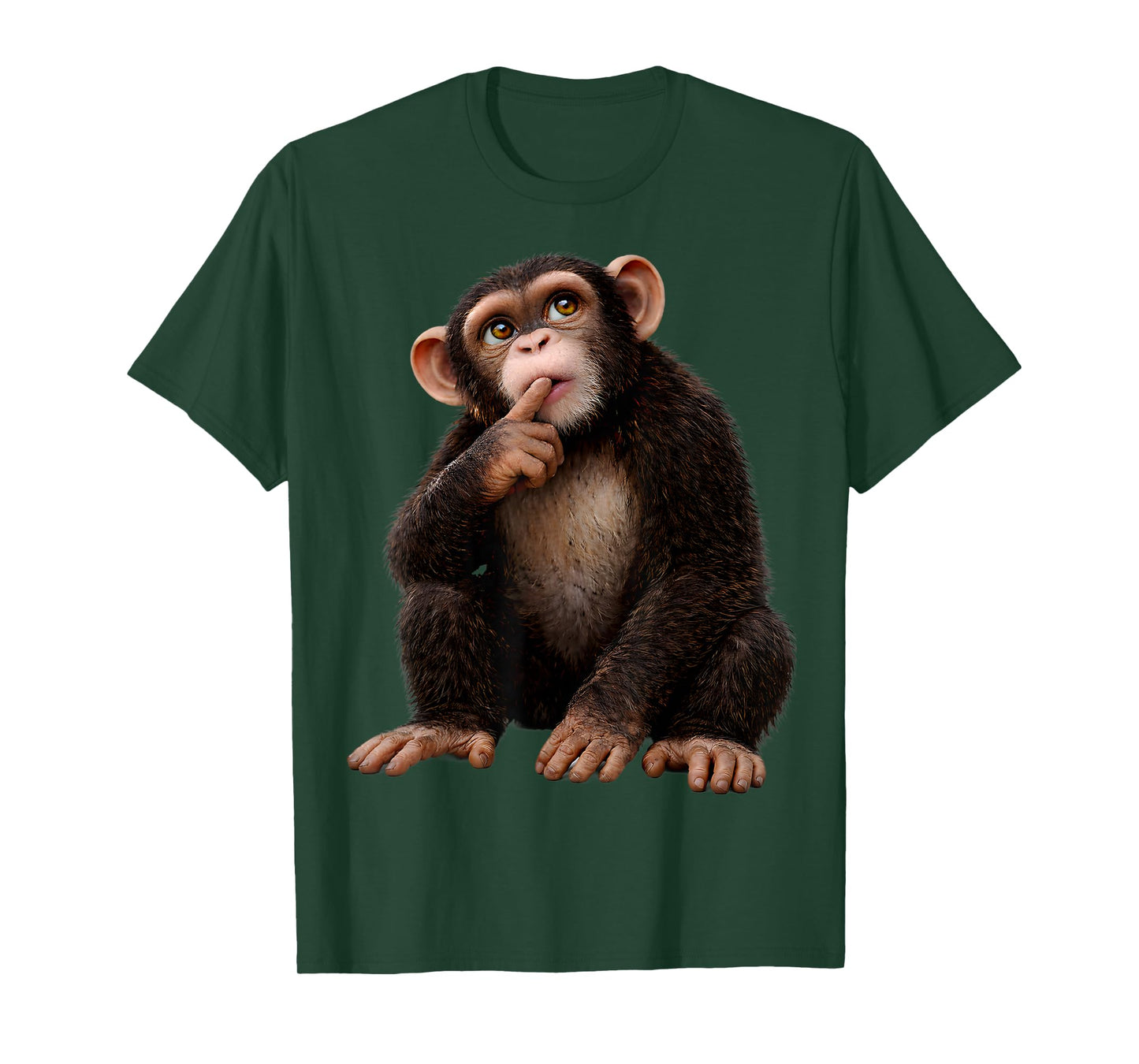 Funny Monkey Face Chimpanzee Women Men Kids Monkey Lover T-Shirt