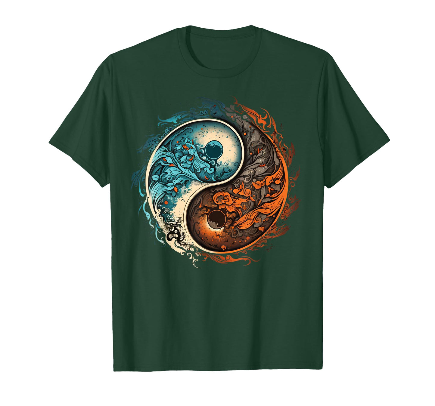 Meditation Taoism Yin Yang Symbol on Zen Taijitu Yin Yang T-Shirt