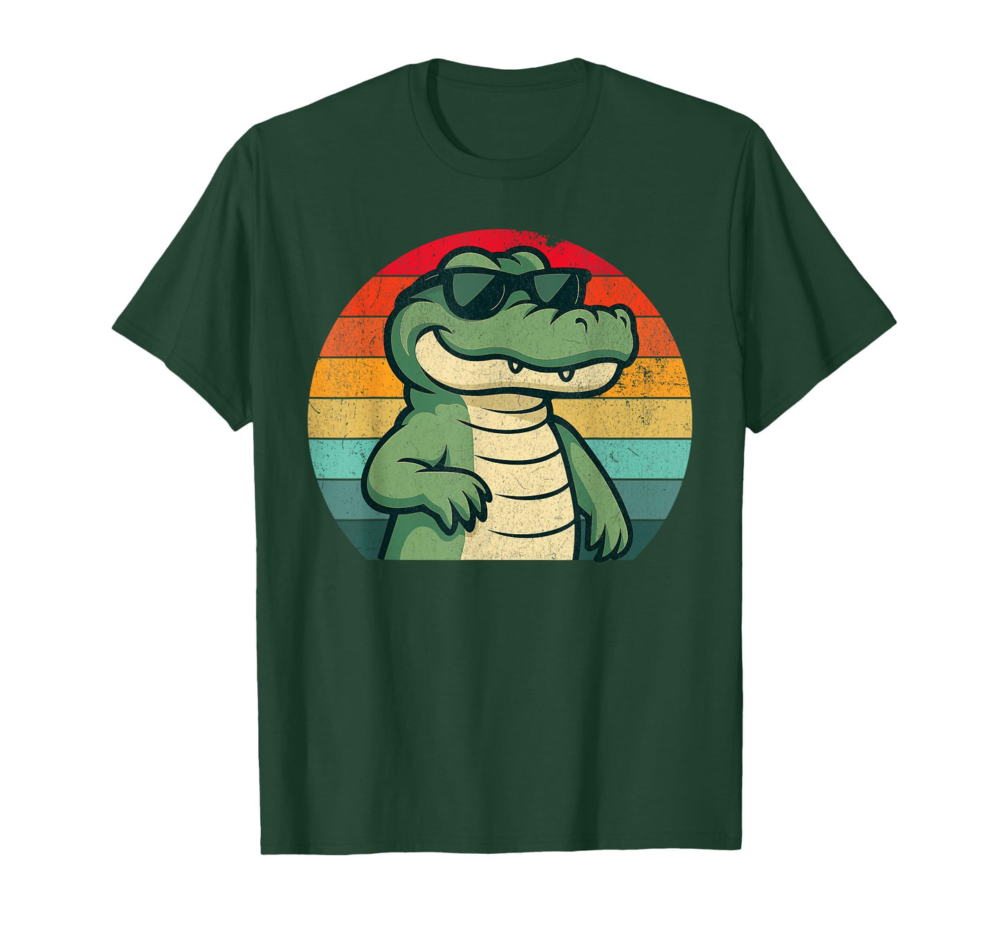 Cool Retro Alligator Sunglasses 70s 80s 90s Funny Alligator T-Shirt