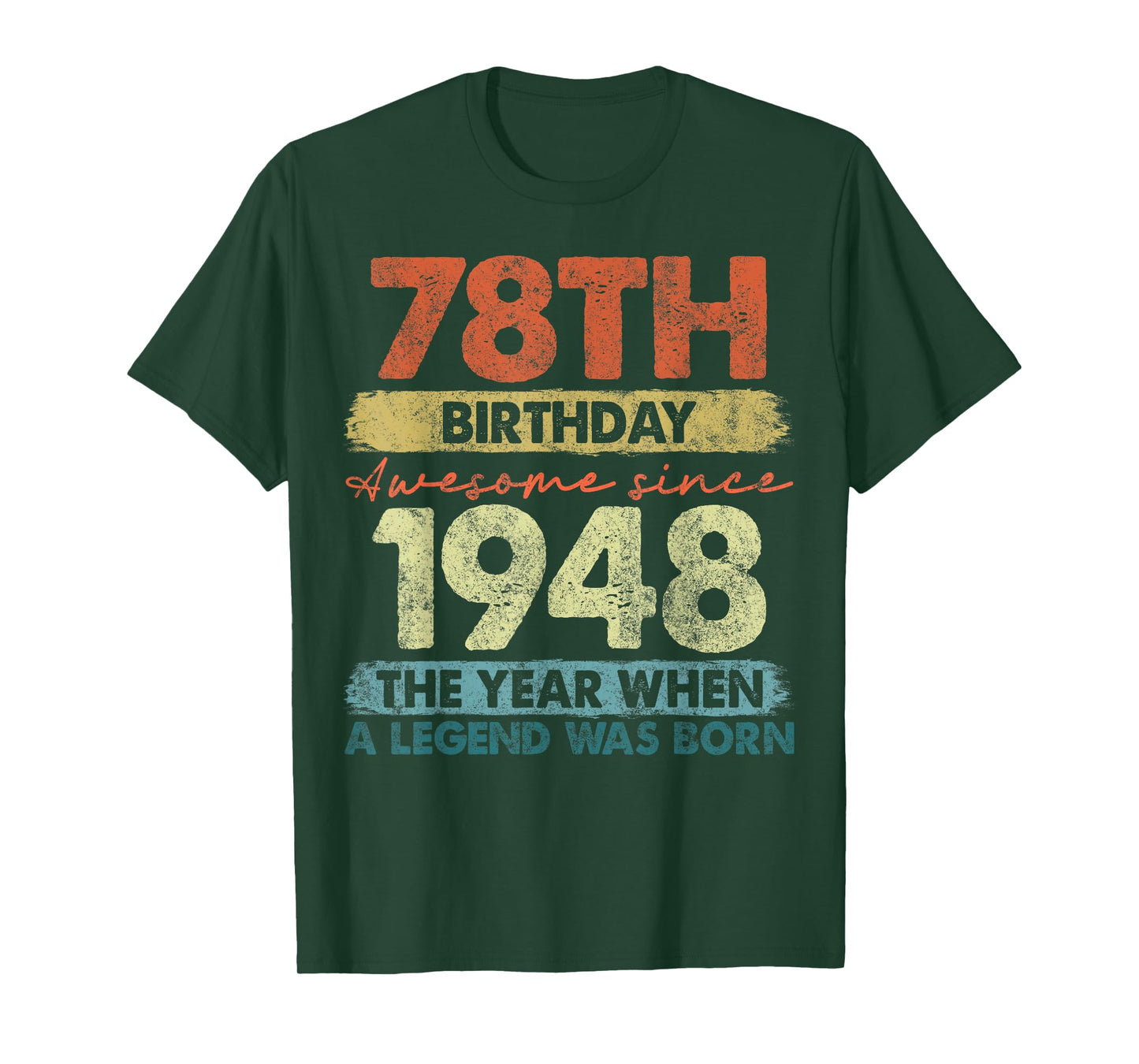 78 Year Old Gifts Vintage 1948 Limited Edition 78th Birthday T-Shirt