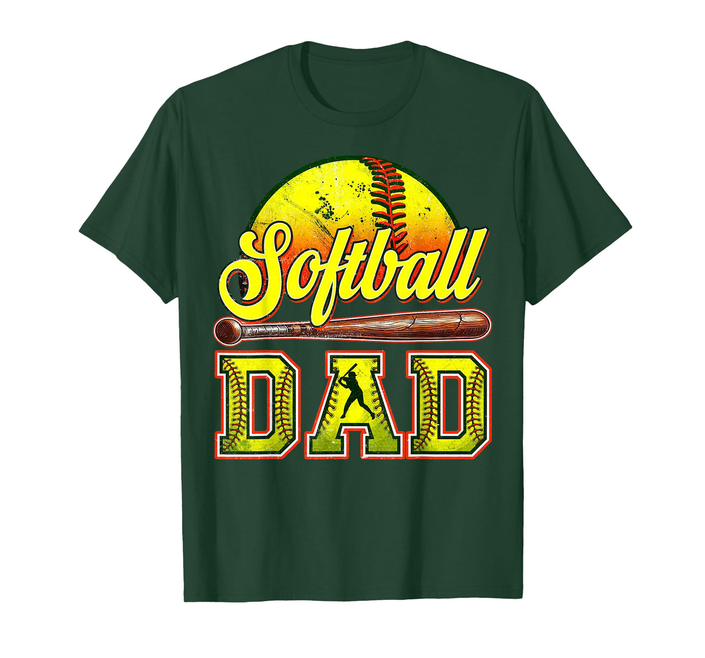 Retro Softball Dad Game Day Dad Father's Day T-Shirt
