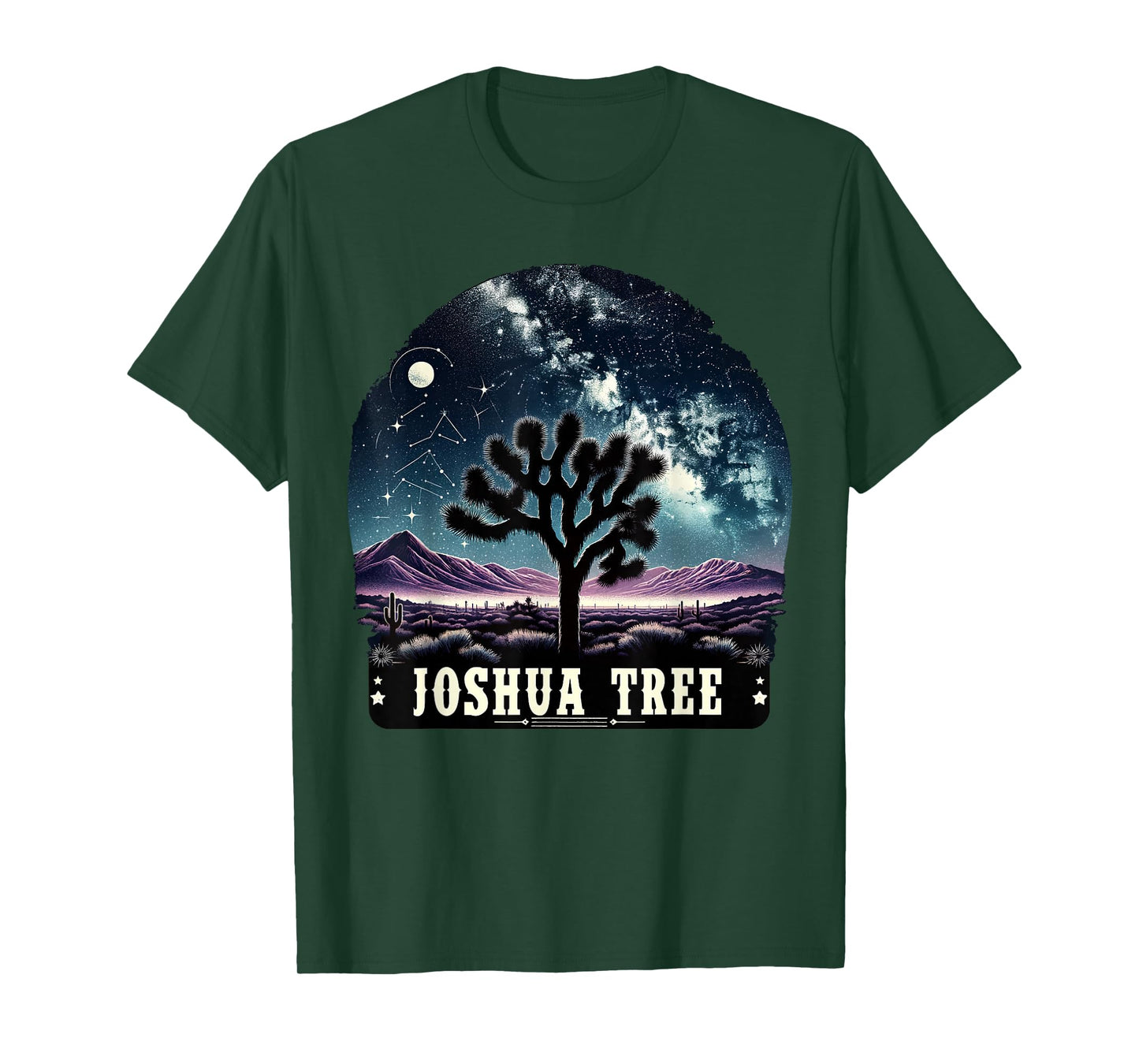 Joshua Tree National Park Night Scene Hiking Camping Outdoor T-Shirt