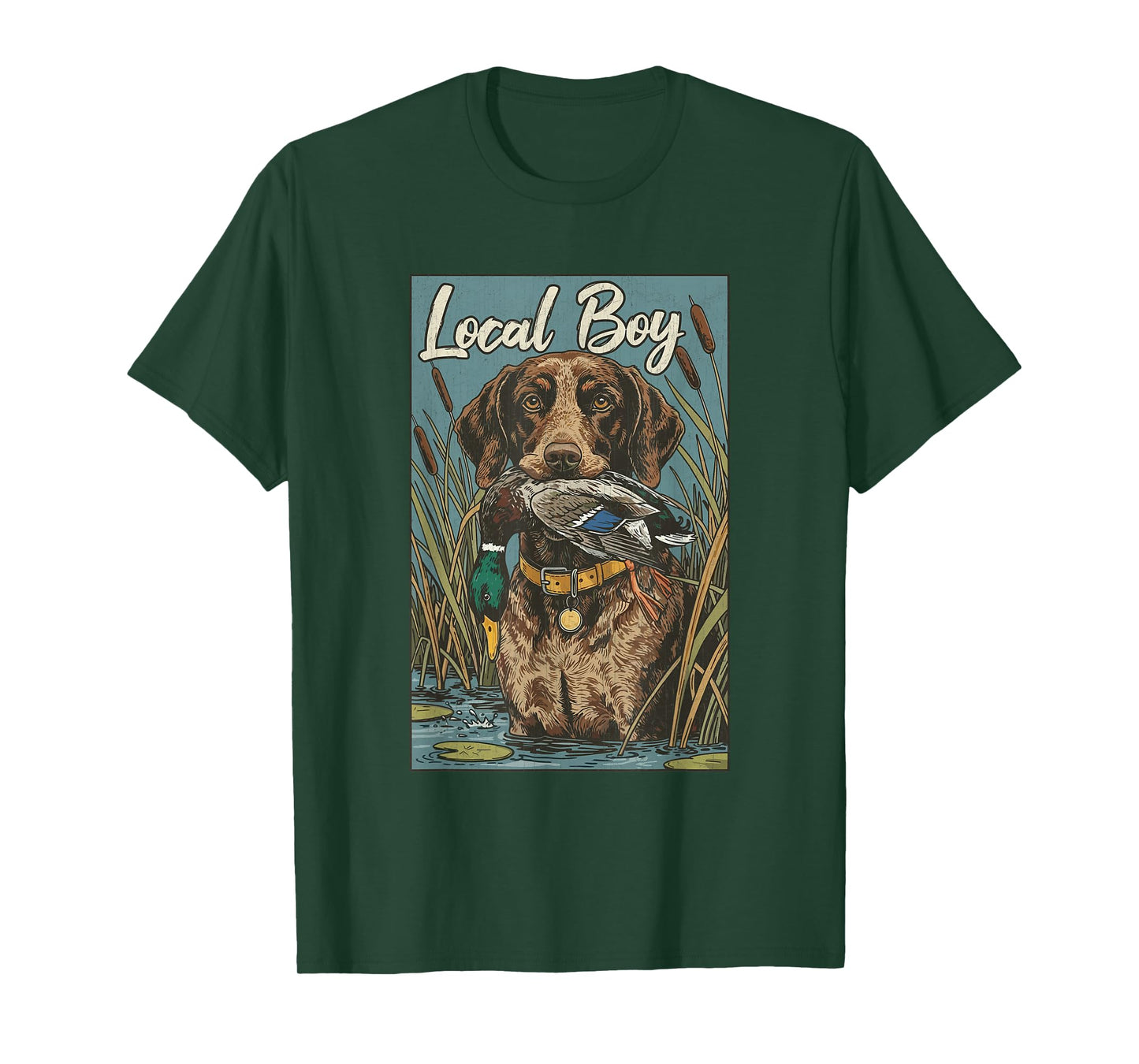 Local Boy Chocolate Labrador Retriever Duck Hunting Vintage T-Shirt