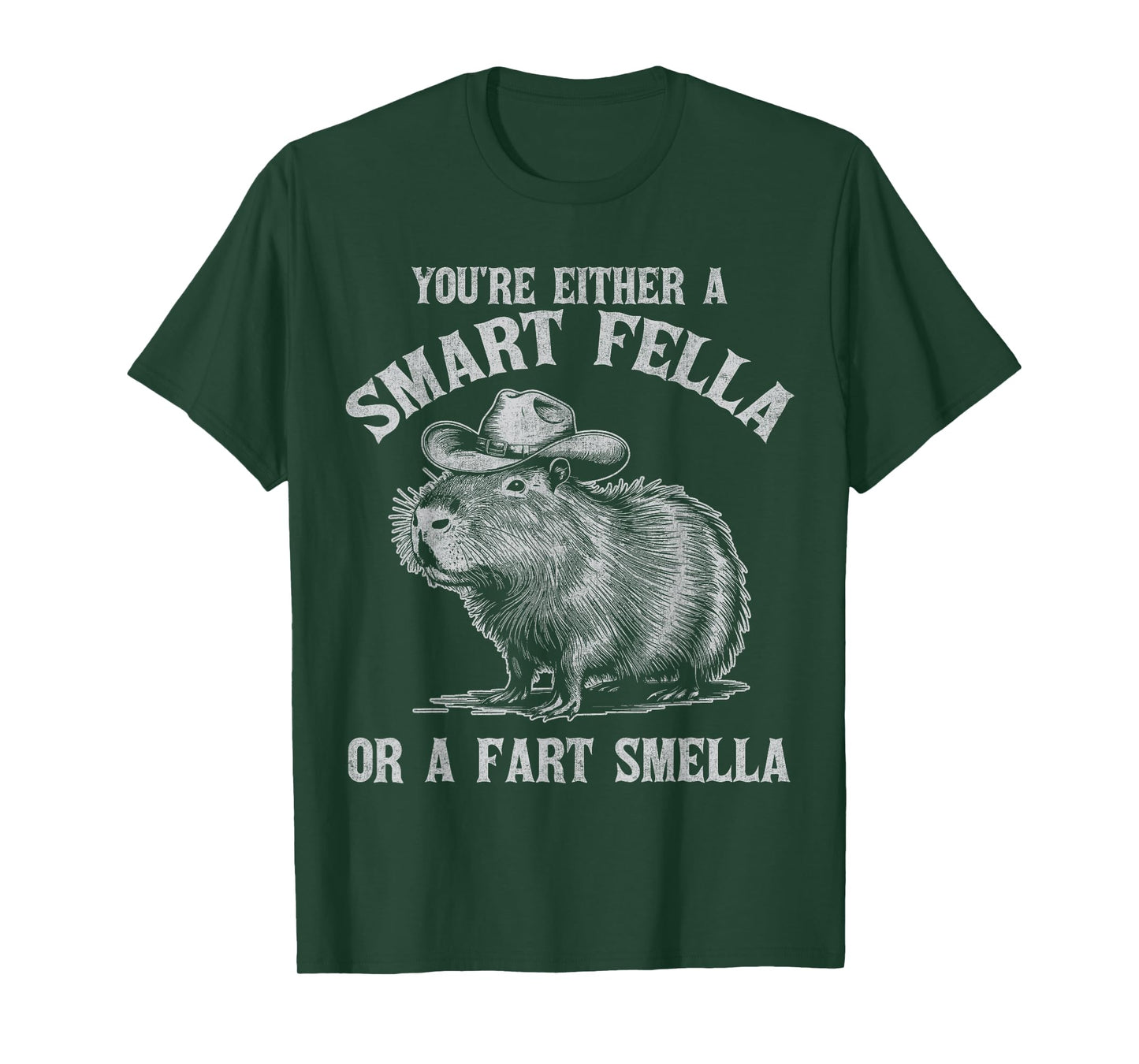 You're Either A Smart Fella Or A Fart Smella Funny Capybara T-Shirt