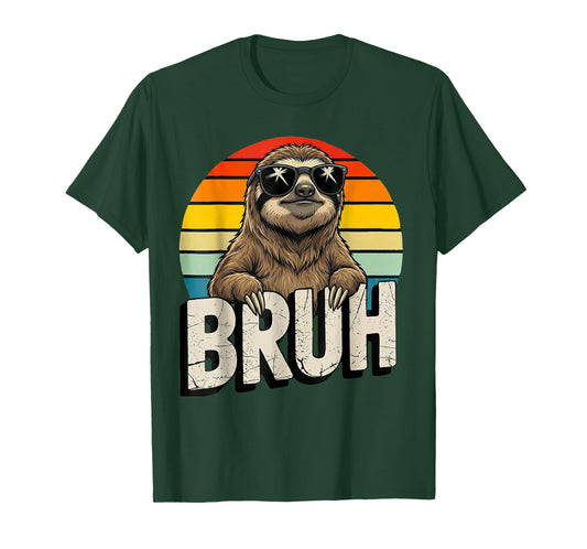Funny Sloth Gifts Graphic Meme Lover Bruh Sloth Lovers T-Shirt