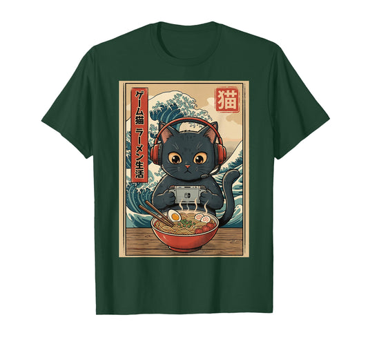 Japanese Wave Anime Gaming T-Shirt