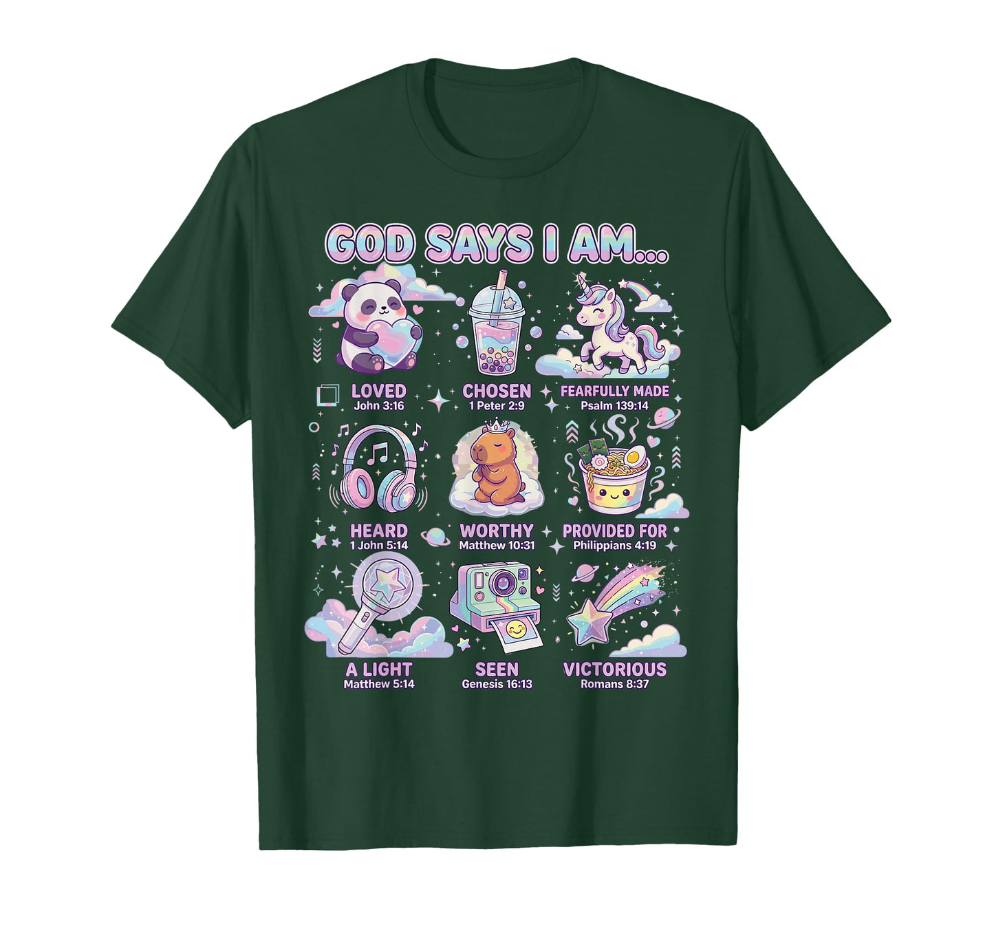 God Says I Am Bible Verses for Christian Girl T-Shirt
