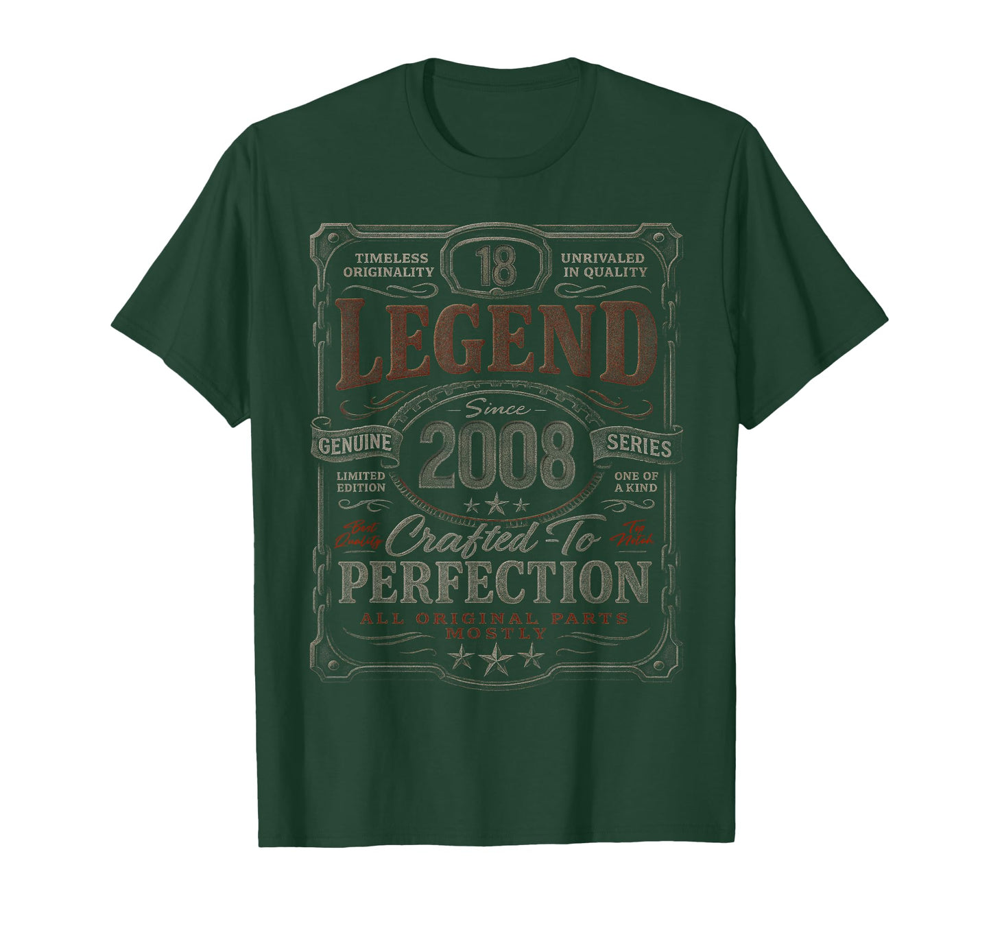 Vintage 2008 Limited Edition Shirt 18 Year Old 18th Birthday T-Shirt