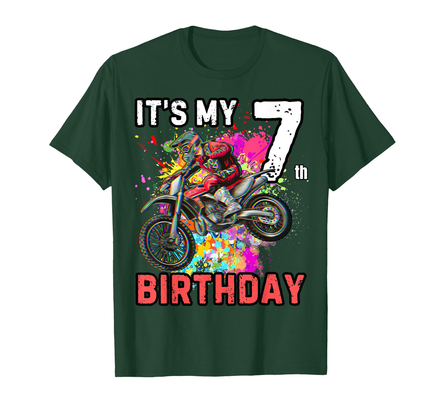 It's my 7th Boy Birthday Dirt Bike MX Motocross Birthday T-Shirt