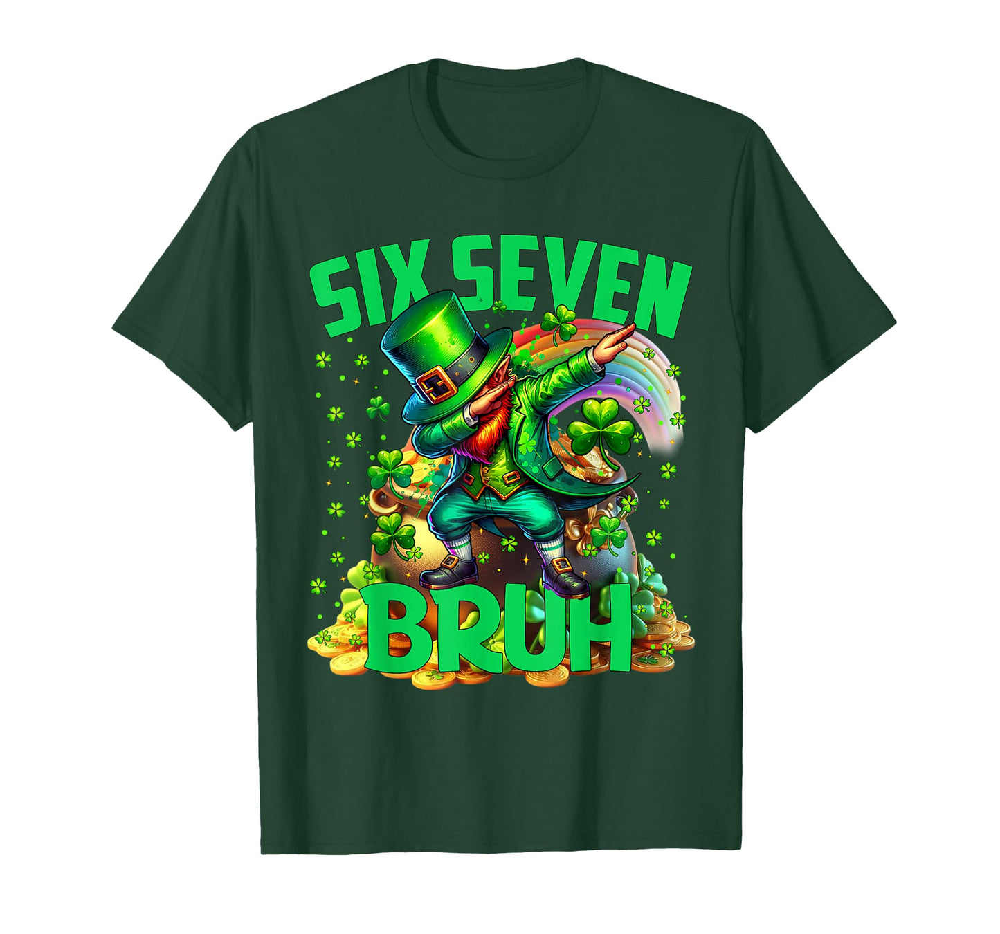 Bruh St Patricks Day Six Seven Kids Boys Men Women 67 Meme T-Shirt