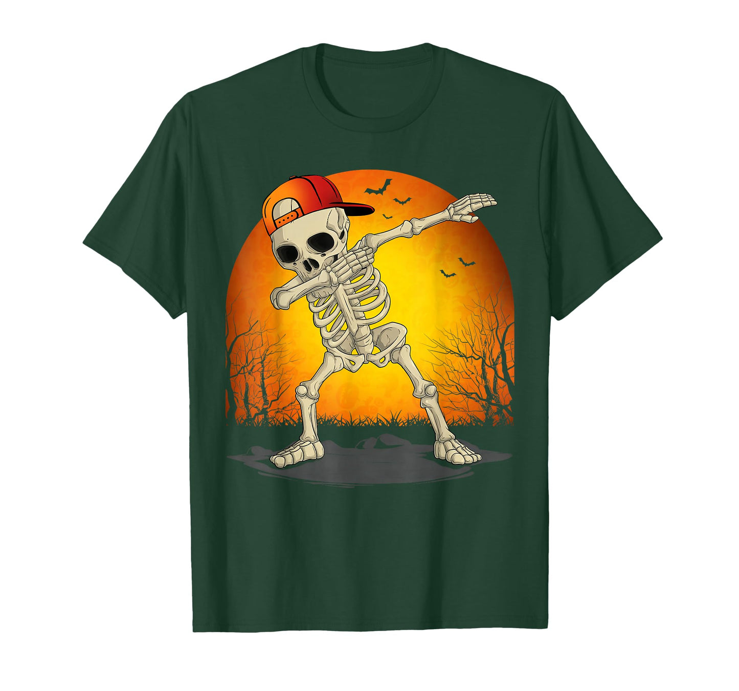 Funny Dabbing Skeleton Skull Halloween for Kids Boys Men T-Shirt