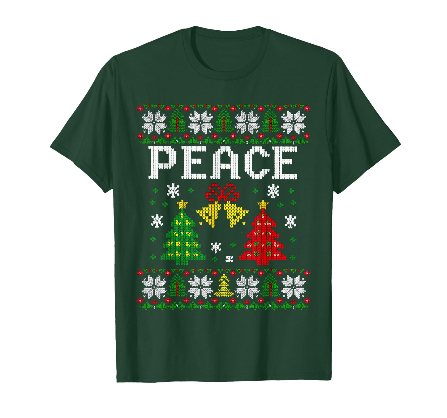 Peace I Come in Peace Couple Matching Ugly Christmas Sweater T-Shirt