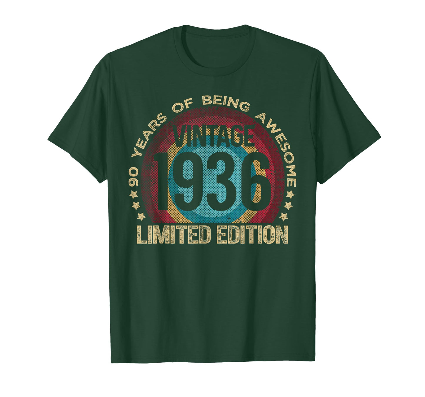 90 Year Old Gifts Vintage 1936 Limited Edition 90th Birthday T-Shirt