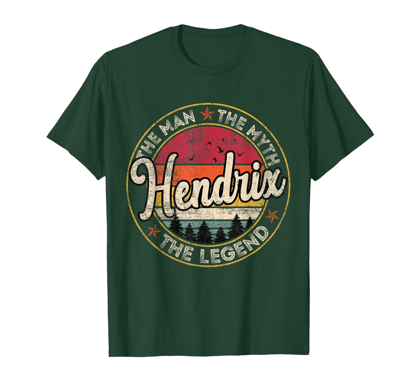 Hendrix The Man The Myth The Legend Personalized Name T-Shirt