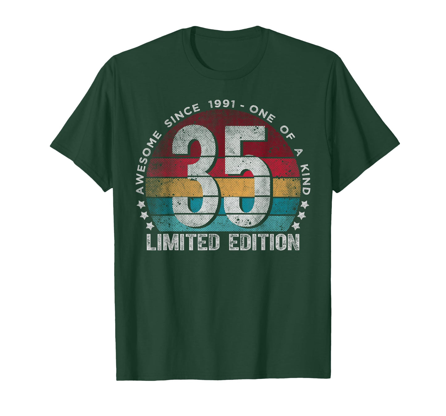 35 Year Old Gifts Vintage 1991 Limited Edition 35th Birthday T-Shirt