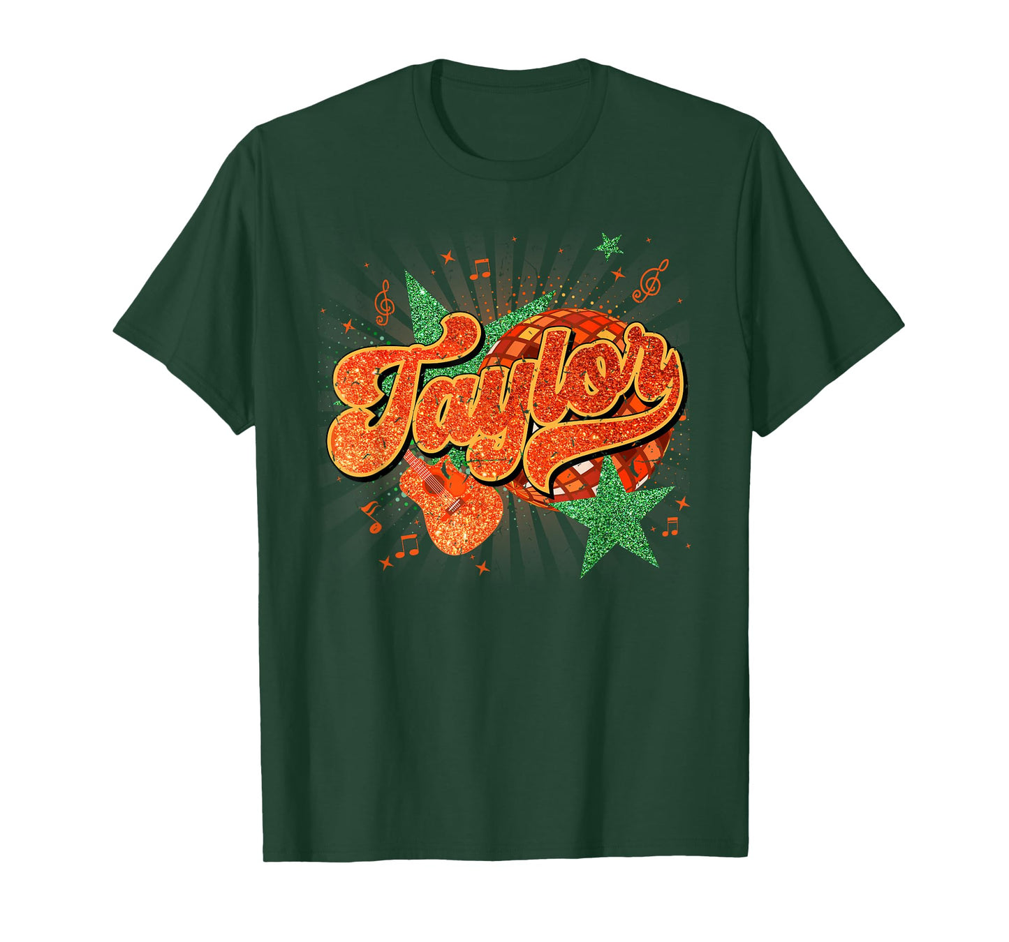 Girl Retro Taylor First Name Personalized Groovy 80's T-Shirt