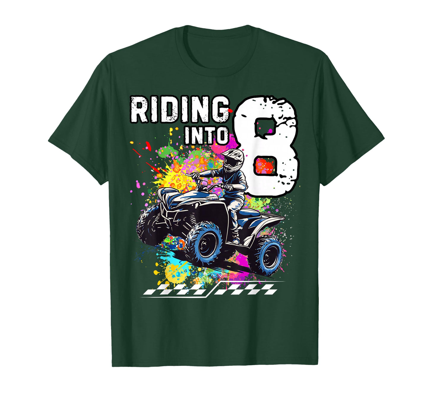 Riding Into 8 Year Old ATV Birthday T-Shirt