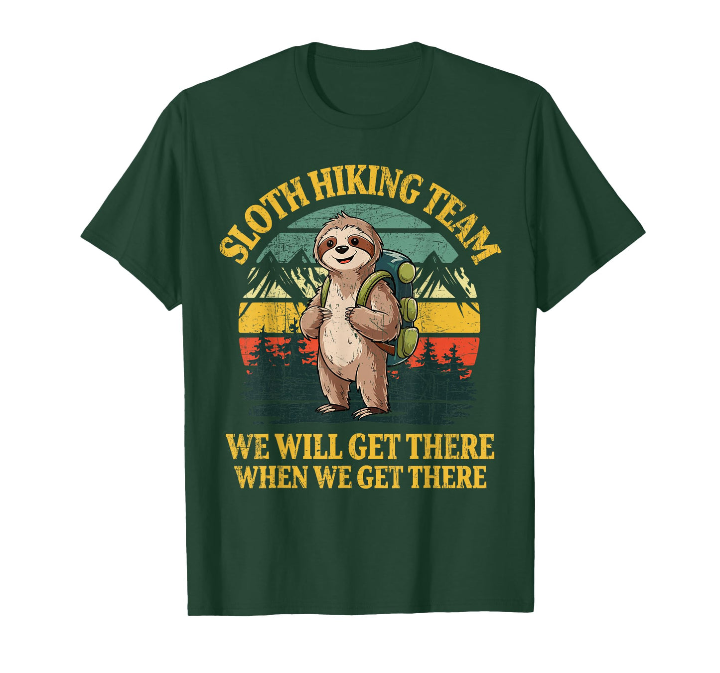 Funny Sloth Hiking T-Shirt