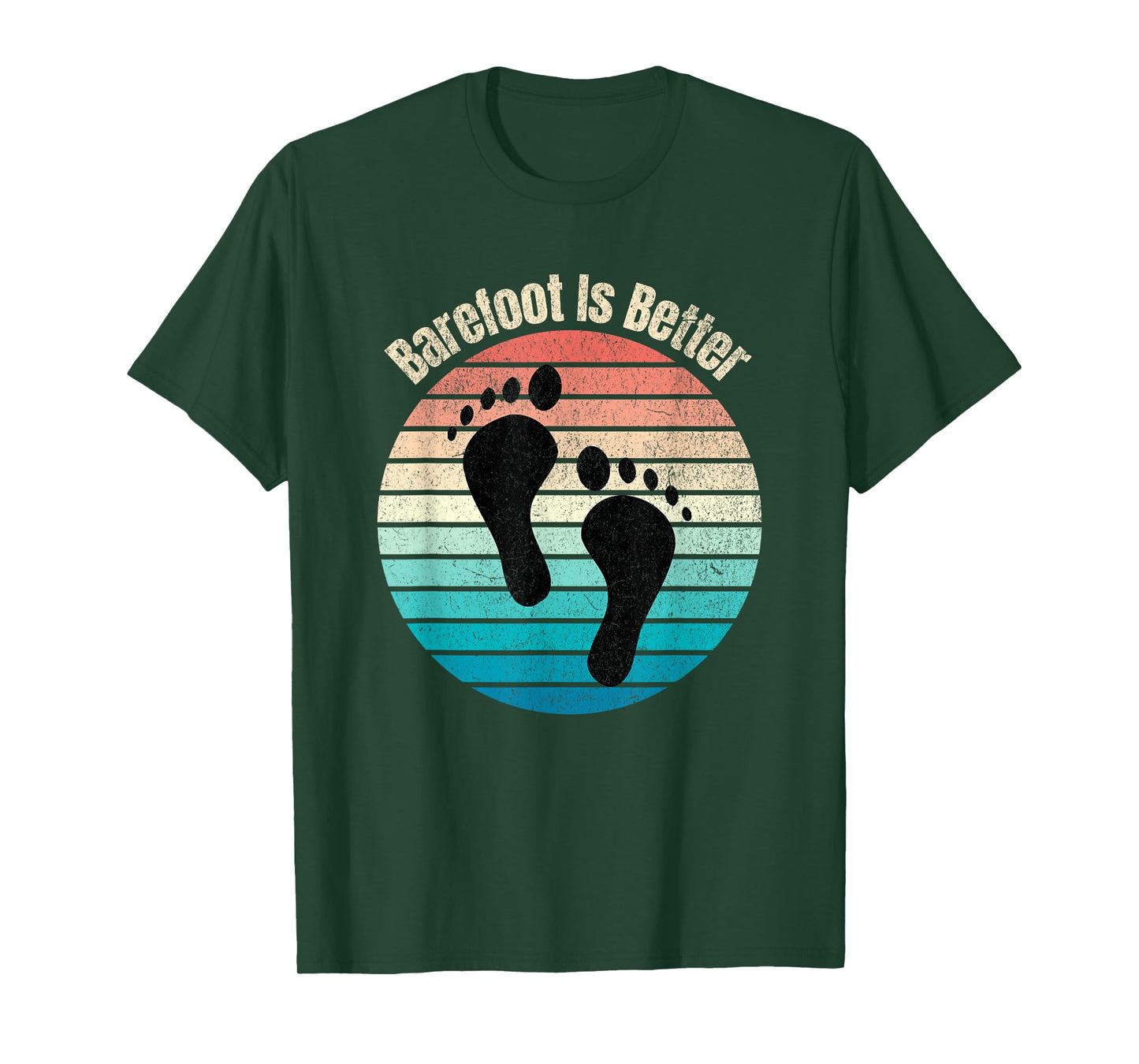 Barefoot Is Better Sunset Earthing T-Shirt
