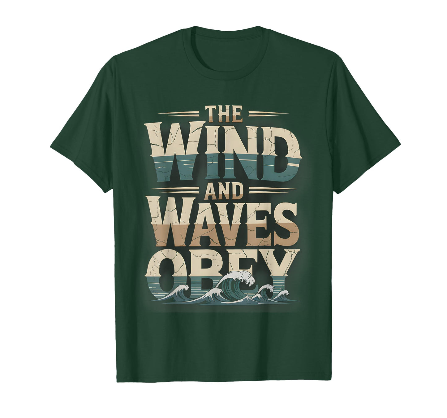 The Wind and Waves Obey Inspirational Religious Faith LLC T-Shirt
