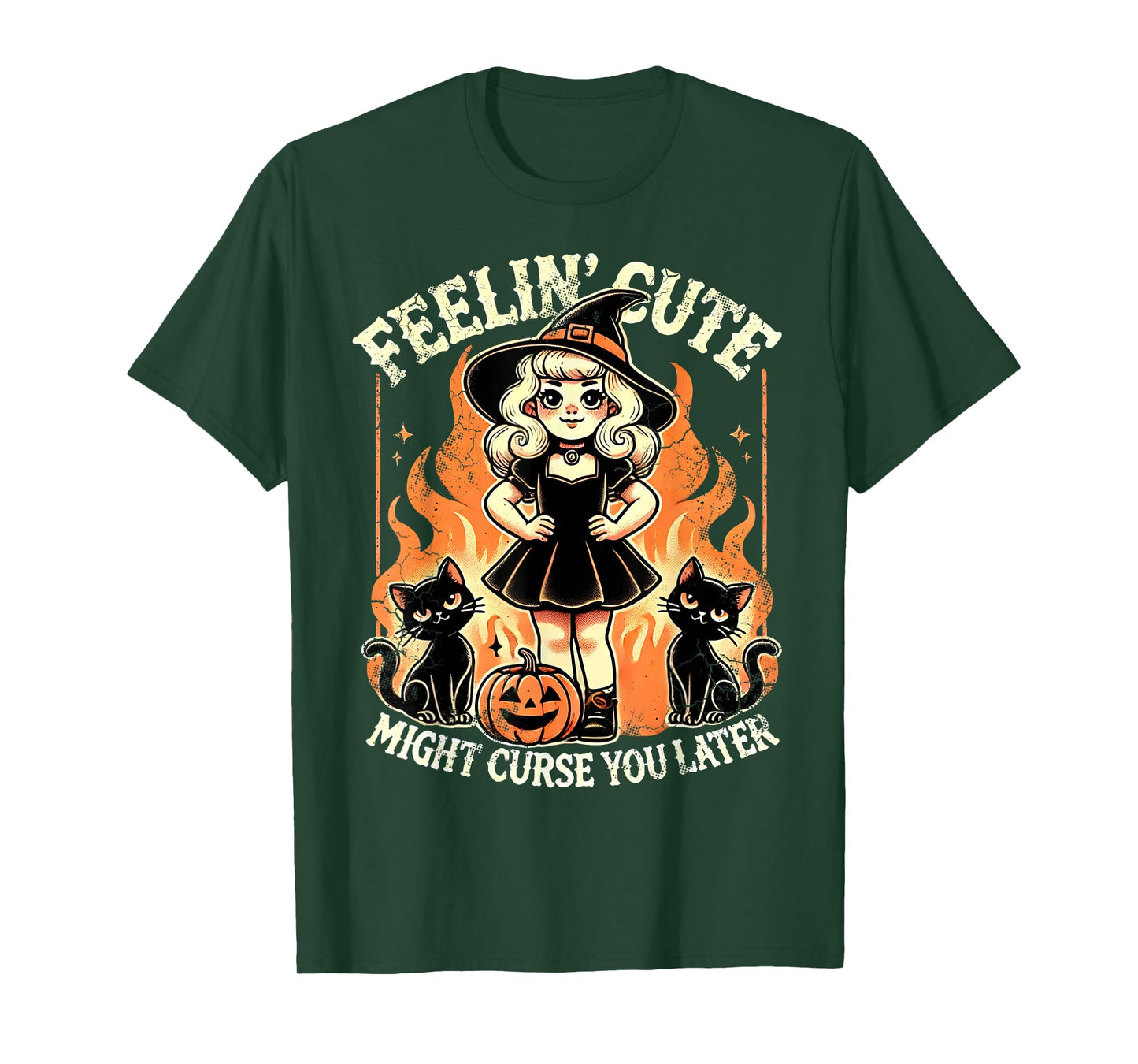 Halloween Feelin' Cute Might Curse You Later T-Shirt