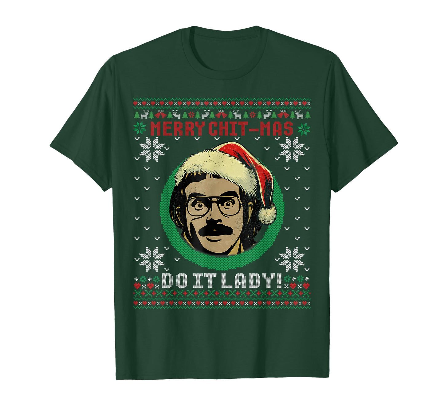 Do It Funny Chit-mas Christmas Santa Hat Ugly Xmas T-Shirt