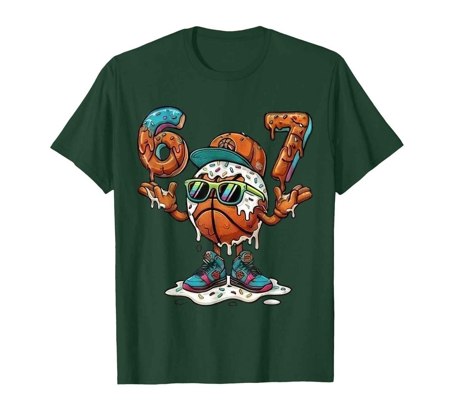Funny 6 7 Six Seven 67 Baseketball T-Shirt