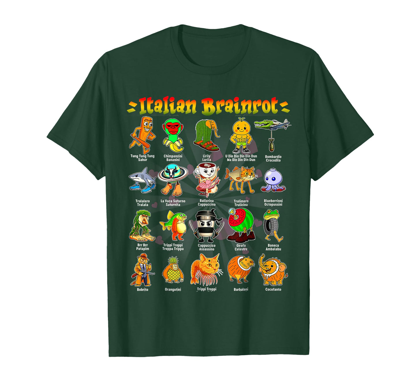 Italian Brain Rot Italian Brainrot Funny Memes T-Shirt