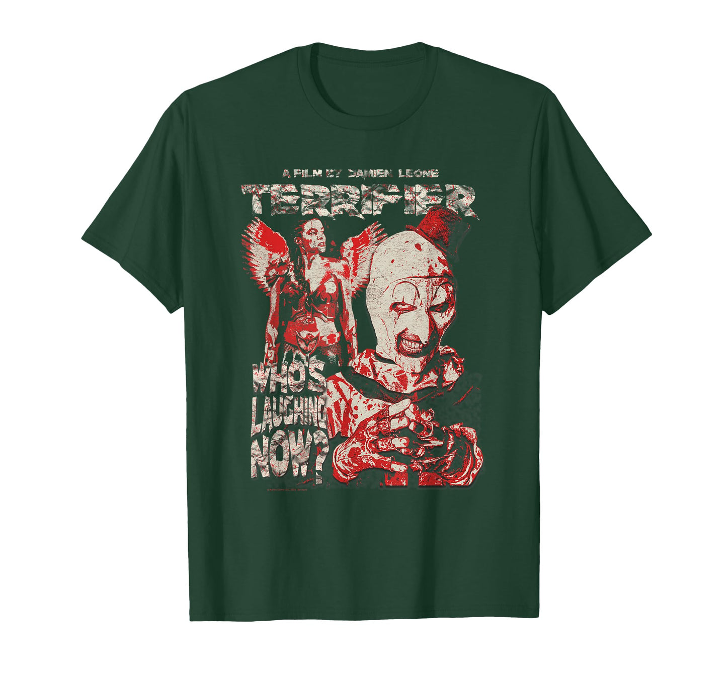 Terrifier Who's Laughing Now Grunge Poster Horror Movie T-Shirt