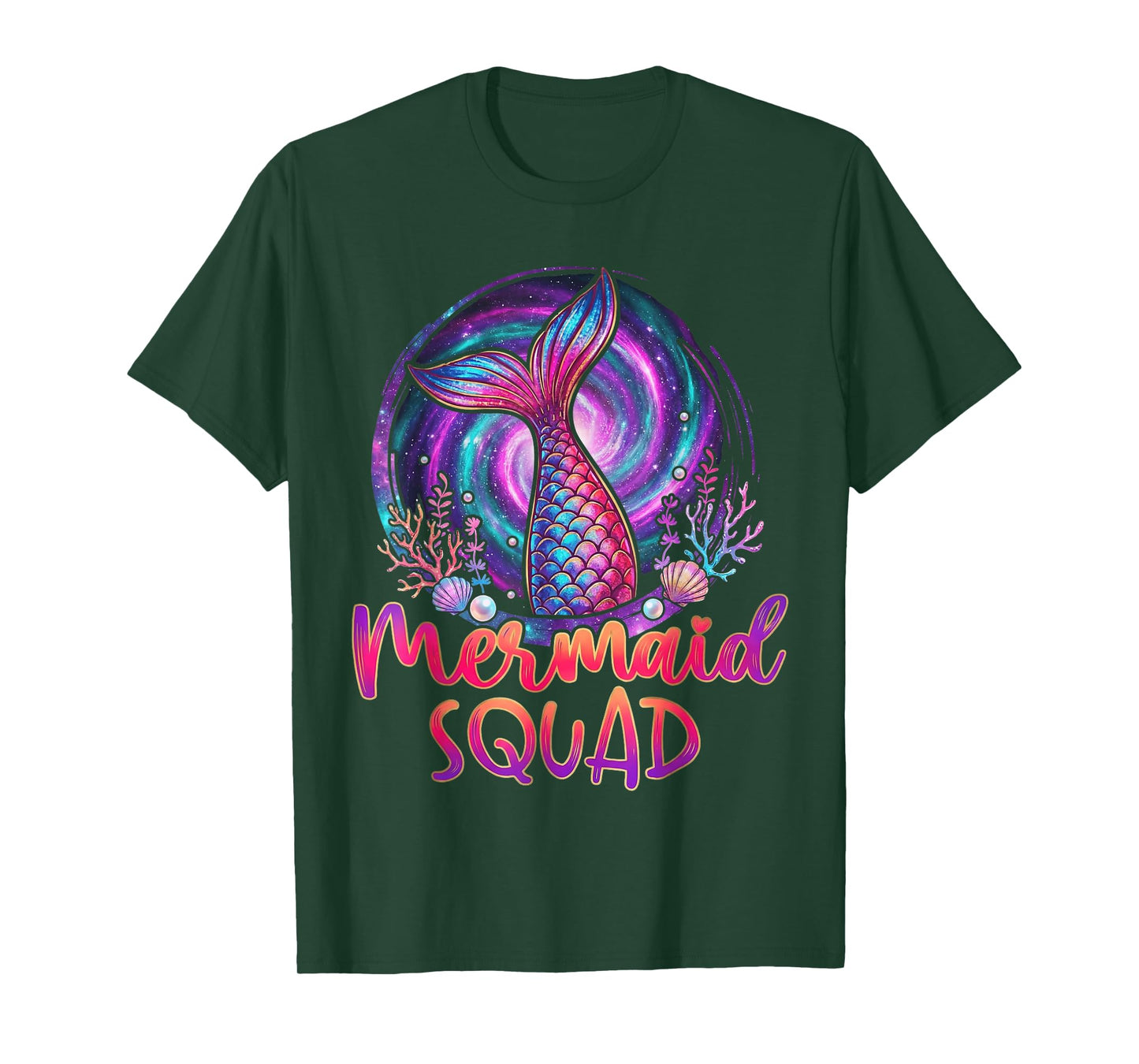 Cute Mermaid Squad Birthday Family Matching Mermaid Tie Dye T-Shirt