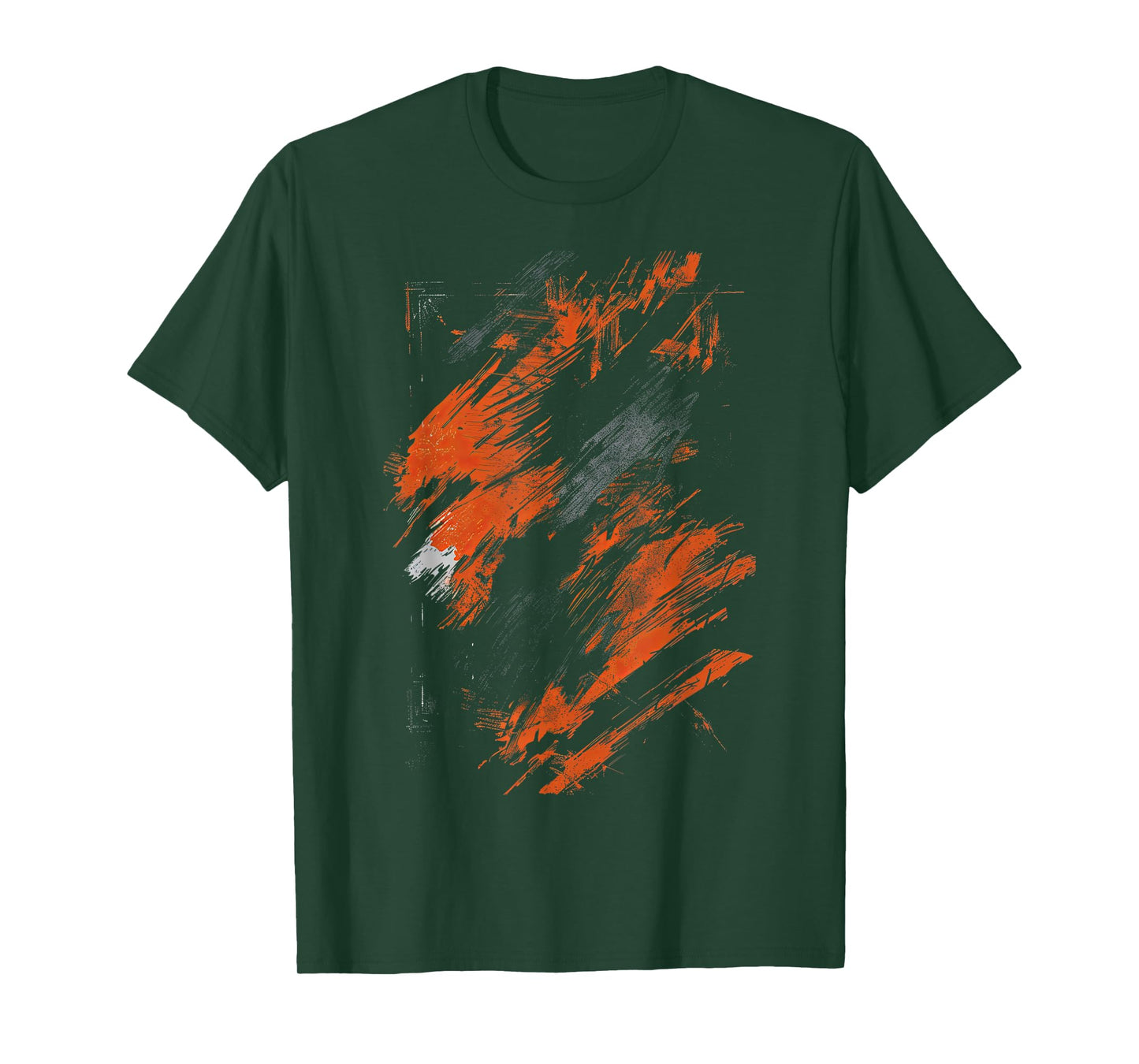 Orange And Black Dynamic Splatter T-Shirt