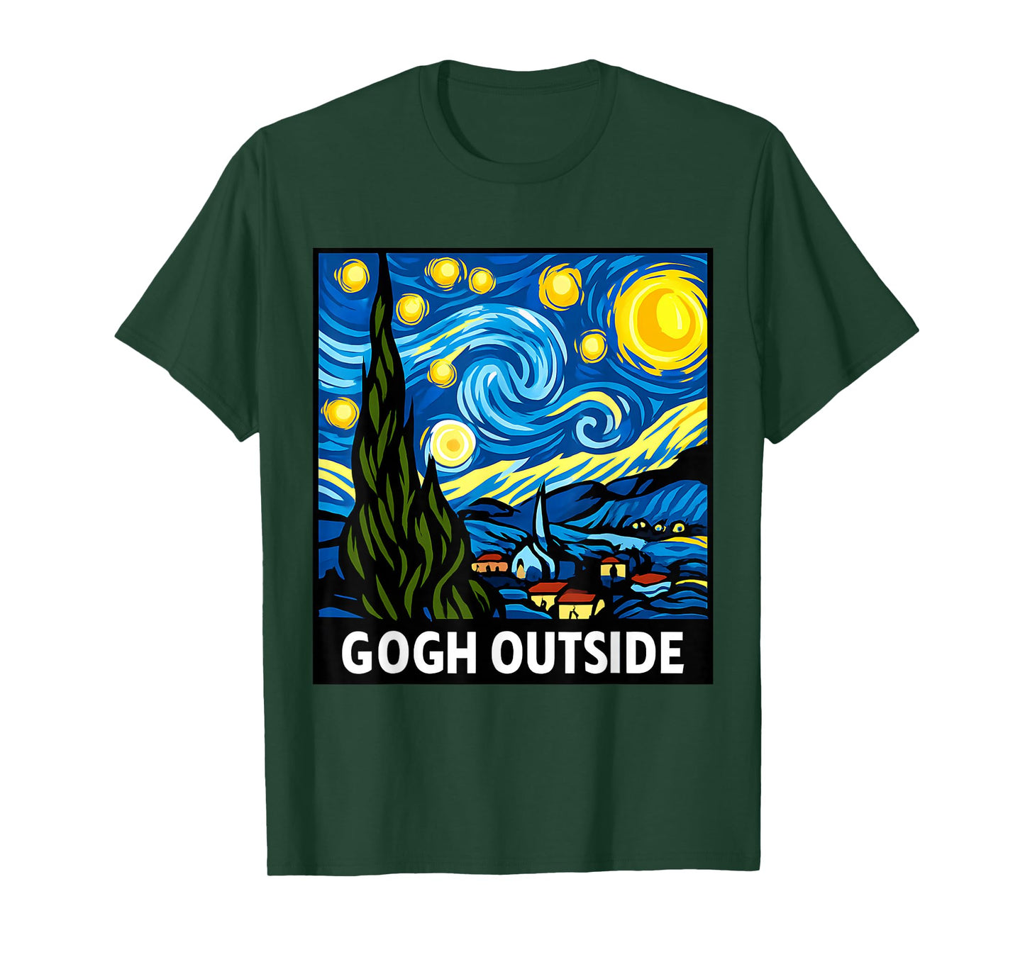 Gogh Outside Starry Starry Night Vincent Van Gogh T-Shirt T-Shirt