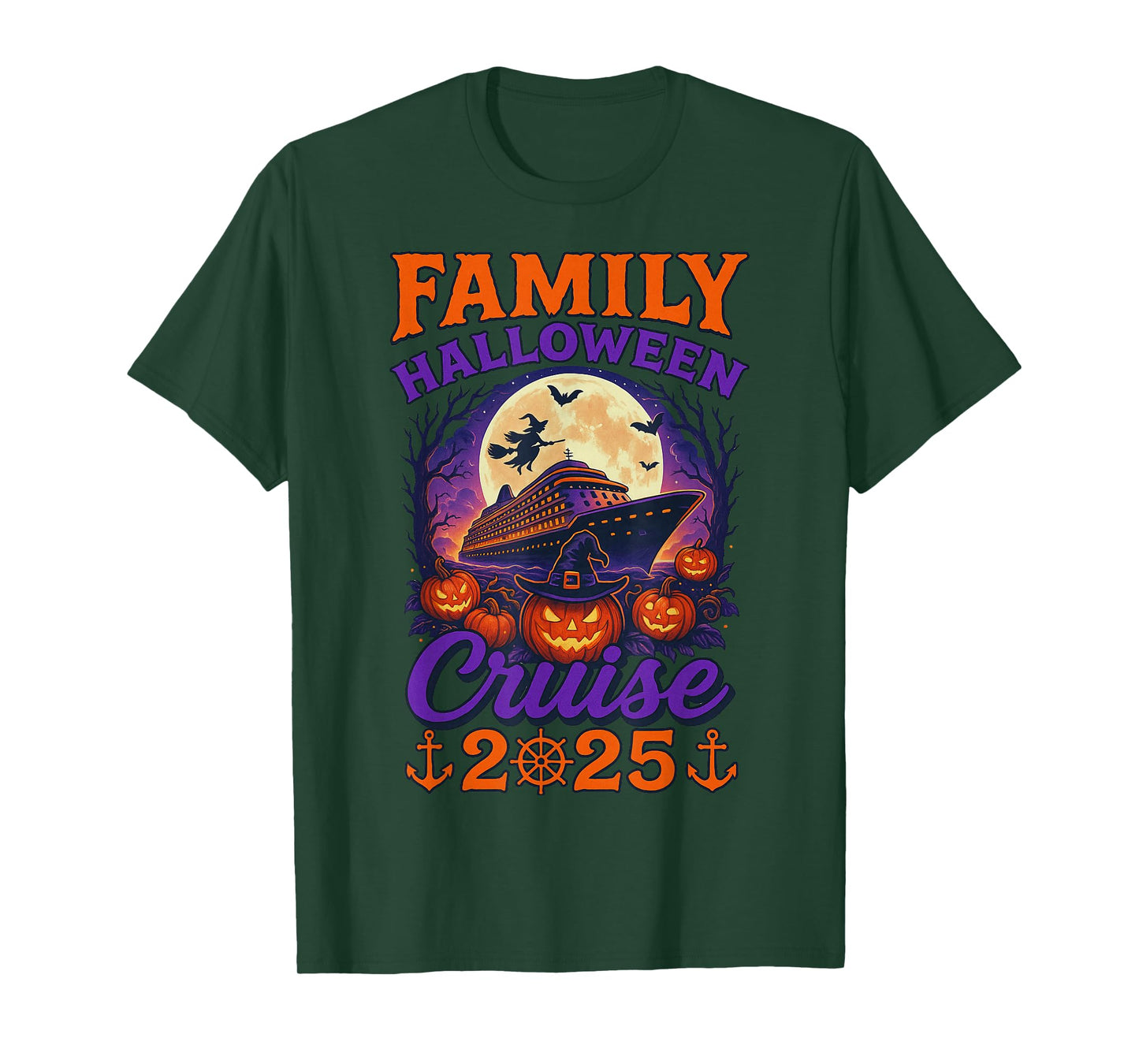 Family Halloween Cruise 2025 Matching Family Cruising Crew T-Shirt
