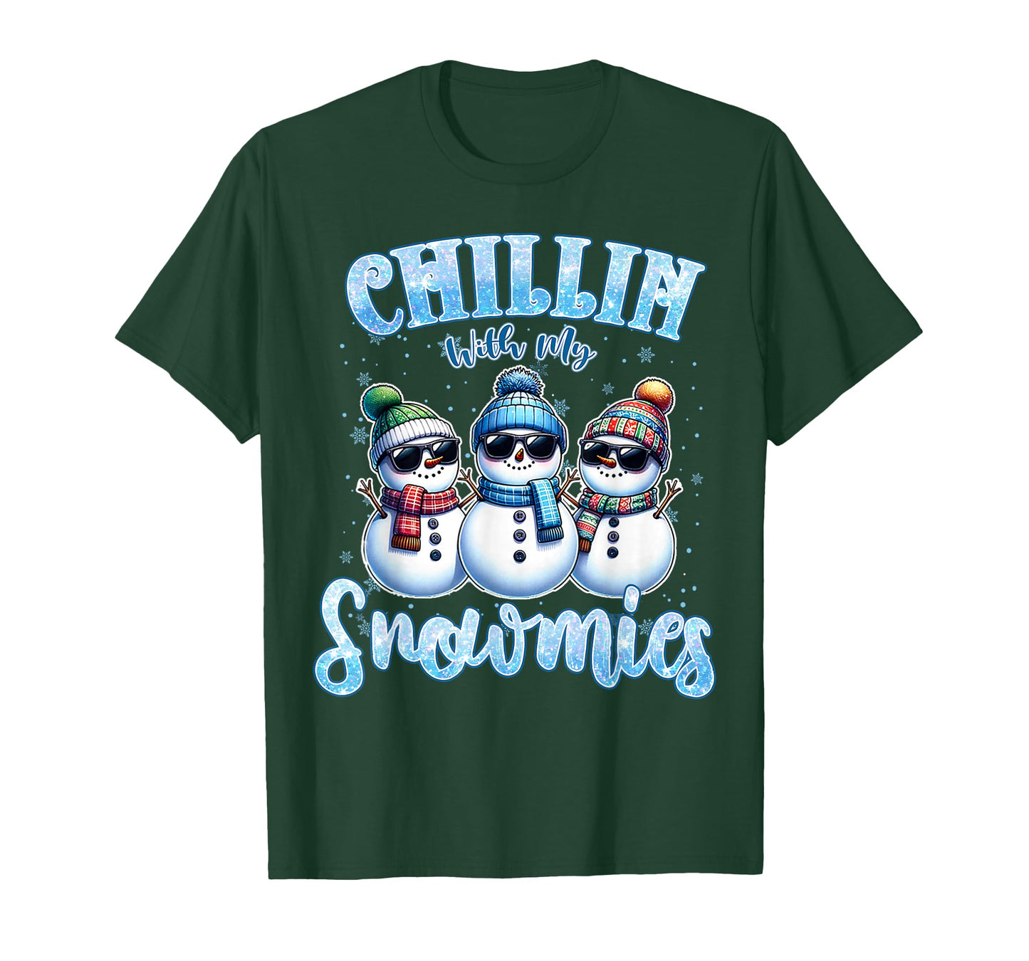 Chillin with My Snowmies Funny Snowman Christmas Kids Boys T-Shirt