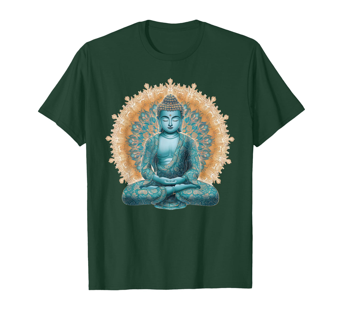 Buddha Statue Yoga Meditation Mandala Buddhism Mindfulness T-Shirt