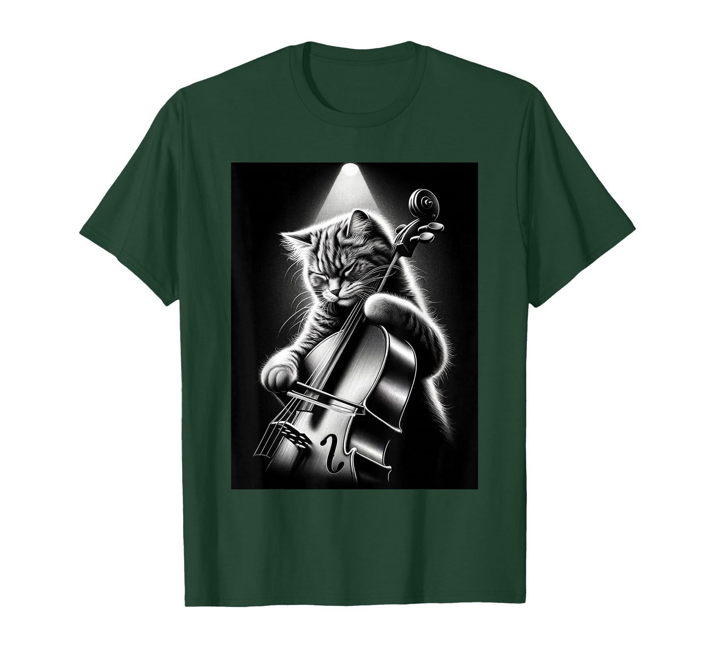 Musician Cello Player Funny Cat Playing Cello T-Shirt