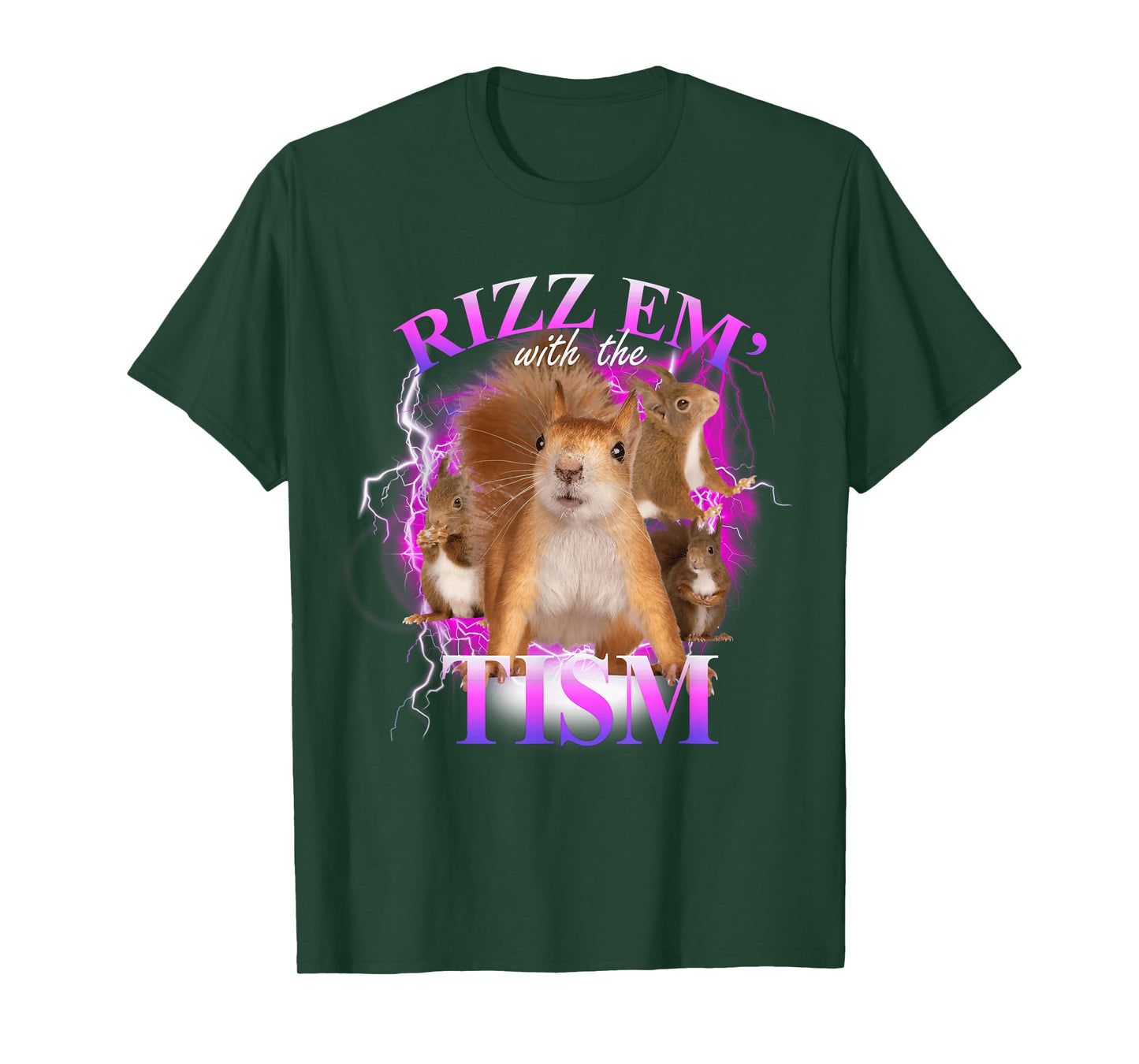 Autism Funny Rizz Em With The Tism Meme Autistic Squirrel T-Shirt