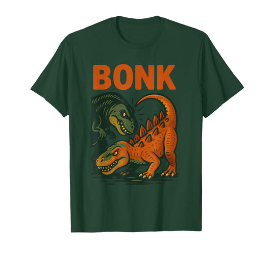 Bonk Dinosaur Funny Prehistoric Humor Design T-Shirt