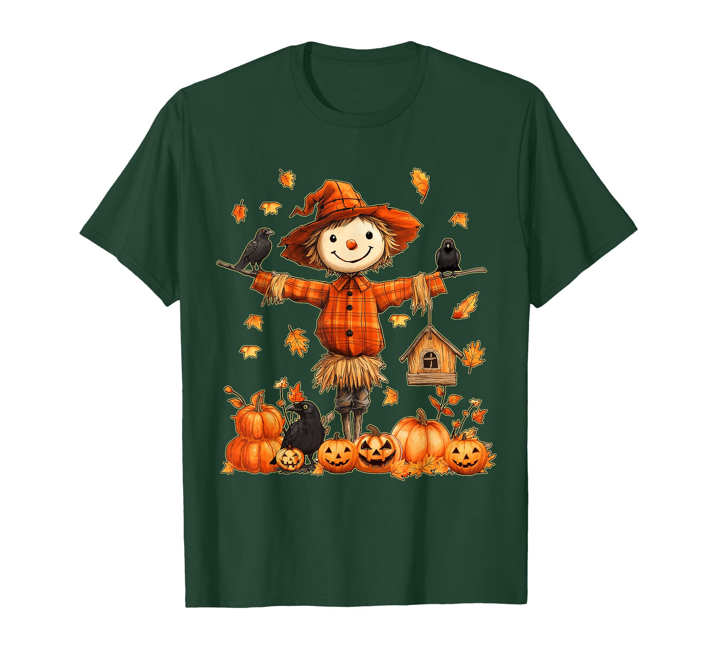 Cute Scarecrow Pumpkin Thanksgiving Halloween Hello Fall T-Shirt