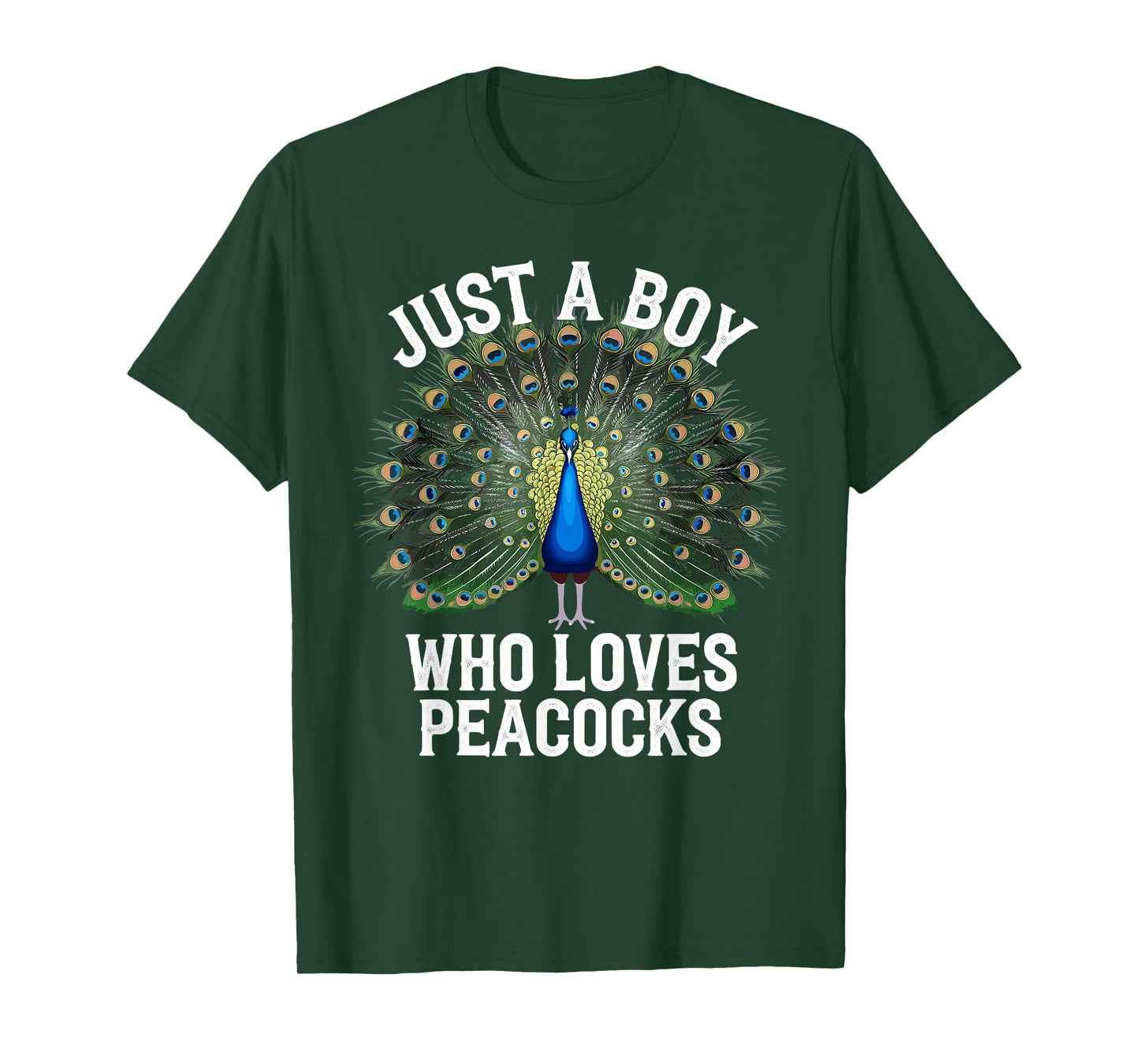 Cool Peacock Design For Boys Kids Men Bird Peacock Lovers T-Shirt