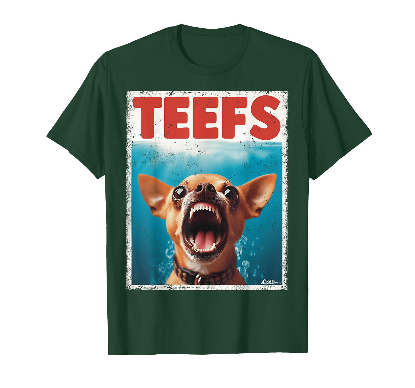 Funny Chihuahua Teefs Top, Teeth Chi Jowls Paws Dog Mom Dad T-Shirt