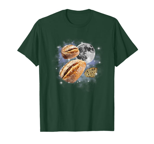 Vintage Three Sourdough Moon Baking Baker Bakery Lover T-Shirt