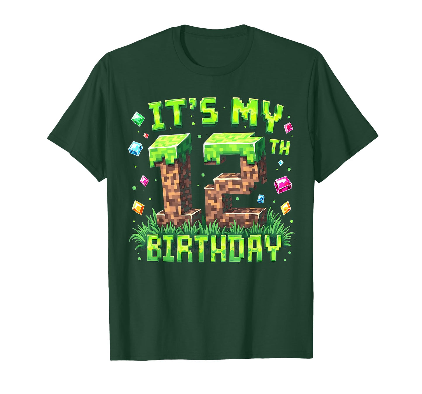 Birthday Boy Shirt It's My 12th Birthday Video Game Pixel T-Shirt