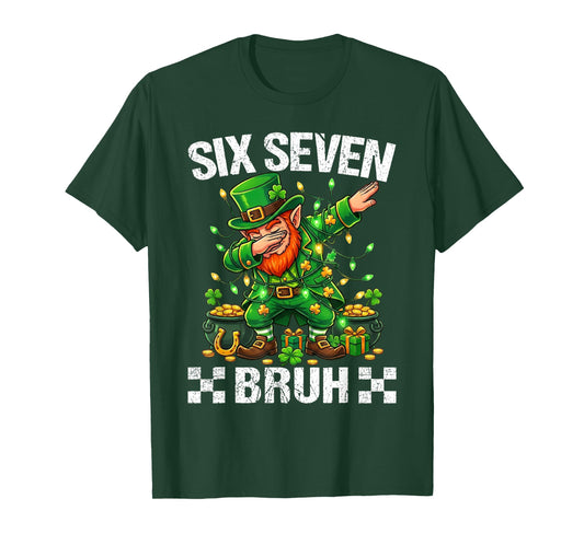 67 St Patricks Funny Six Seven Meme Leprechaun Boys Men T-Shirt